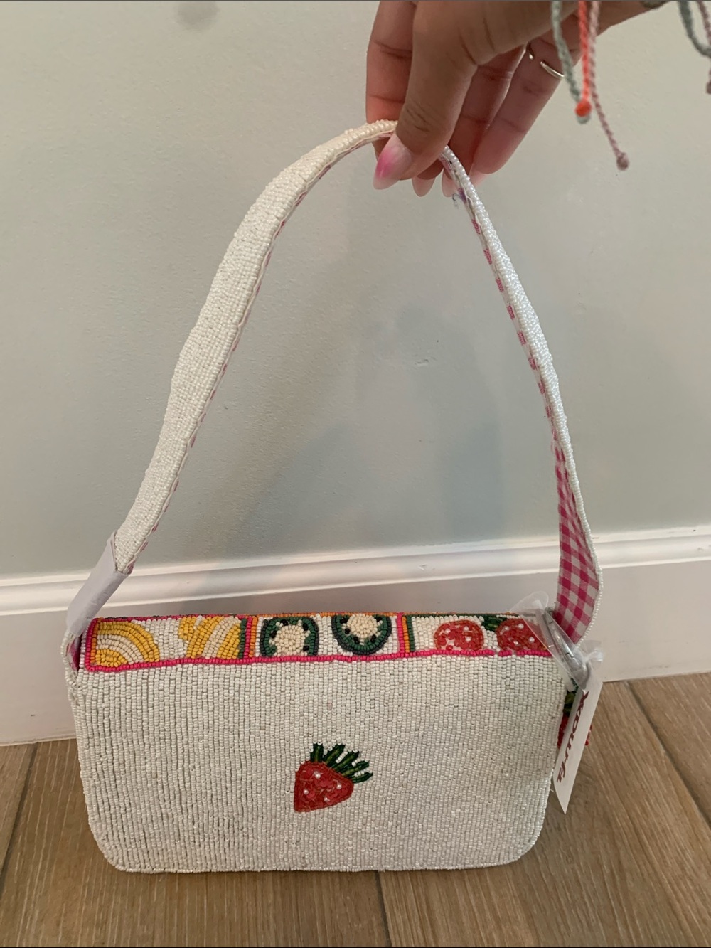 Handcrafted Beaded Fruit bag - Picture 2 of 3